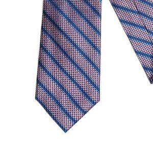 Enro Silk Tie Men’s 60.5” Purple Blue Woven Stripe Designer Classic Tie New